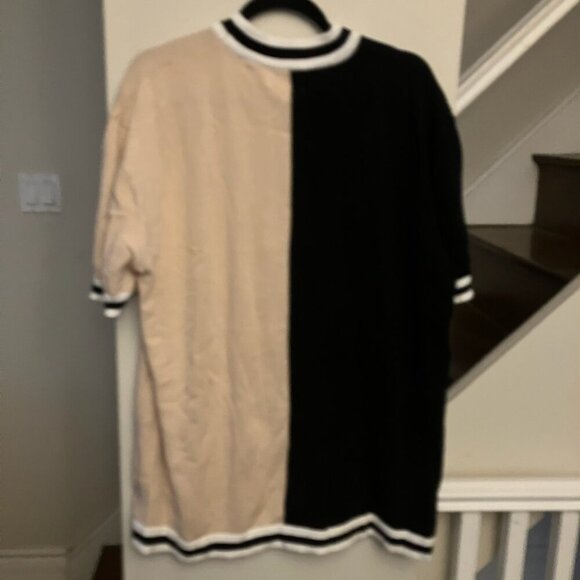 Mens Beige and Black Flower Sweater - Picture 7 of 8